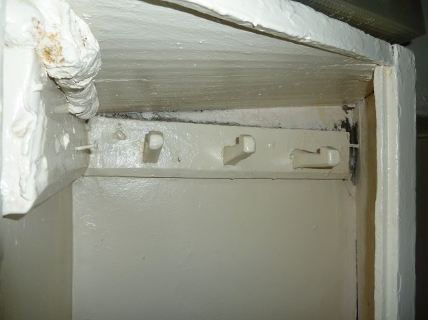 Original 18th Century coat hooks, carved from wood