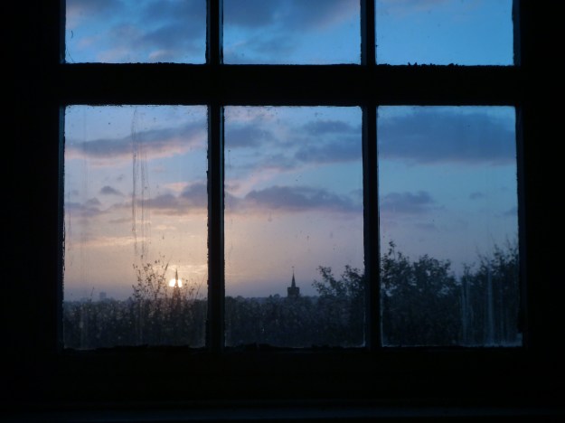 Sunset from the attic of Chestnuts House